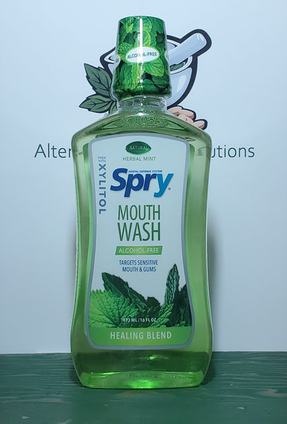 Spry Dental Defense Herbal Mint Mouth Wash 473ml