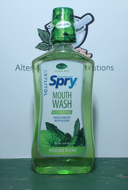 Spry Dental Defense Herbal Mint Mouth Wash 473ml